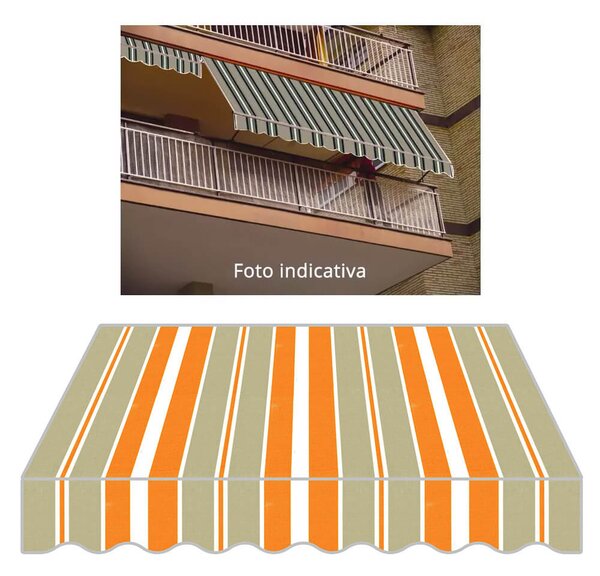 Tenda da Sole a Caduta 2x2,5m Tessuto in Poliestere Disegno P3030