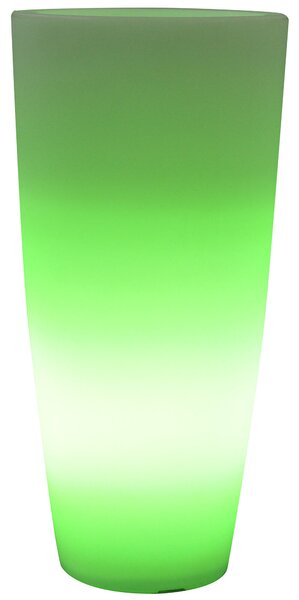 Vaso Luminoso Tondo Ø33x70 cm Bauer Home Light Ghiaccio e Verde