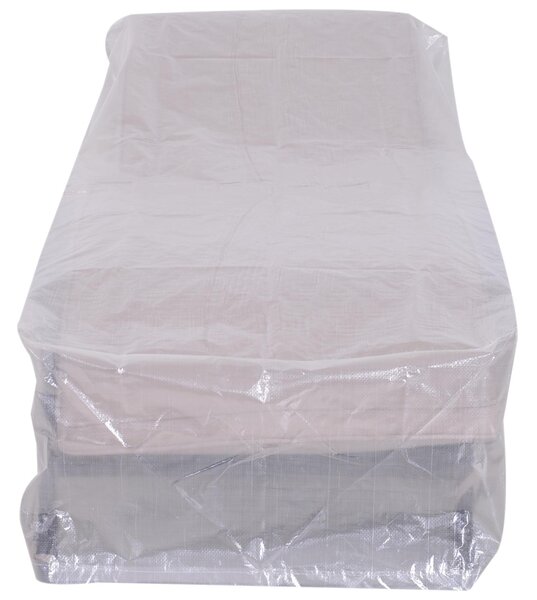 Telo Copertura per Sdraio da Giardino Impermeabile in PE Trasparente 200x75x40 cm