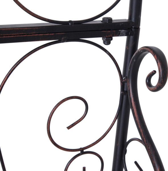 Arco da Giardino Piante Rampicanti in Metallo Nero 120x30x226 cm