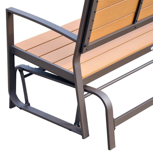 Panchina Dondolo da Giardino 2 Posti in Ferro 122x71x86 cm