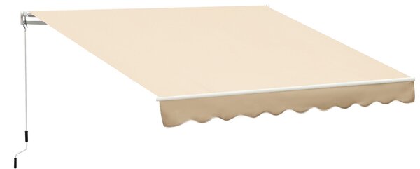 Tenda da Sole Avvolgibile a Parete 3x2.5m in Alluminio Beige