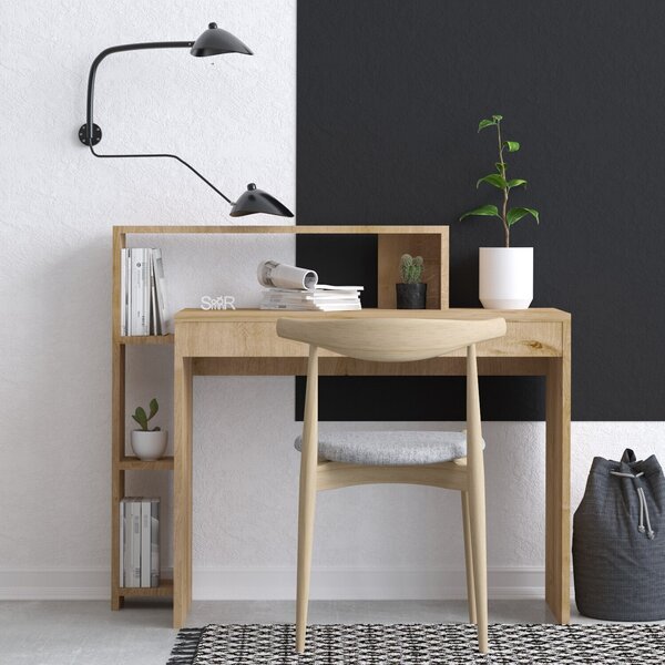 Skye Decor, Uma, scrivania, 100 % MELAMIN COATED SLIPBOARD, rovere, 95 x 45 x 117 cm