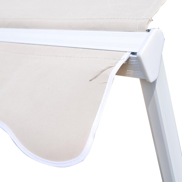Tenda da Sole Avvolgibile a Parete a Caduta 70x120 cm in Alluminio Beige