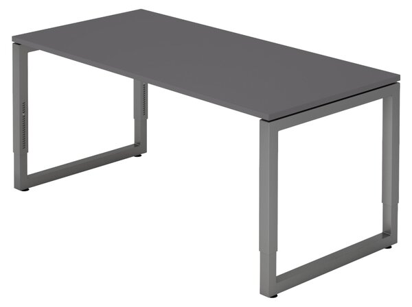 Scrivania bümö Serie-R - Dimensioni: 160 x 80 cm, Decorazione: grafite, Struttura: grafite