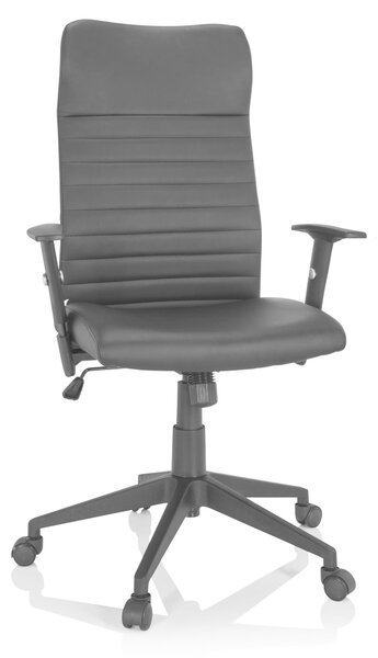 Sedia da ufficio ARTON 30, rivestita in ecopelle, colore nero, con altezza regolabile