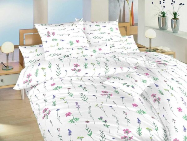 Set di lenzuola in cotone Herbal rosa antico 140x200, 70x90 cm