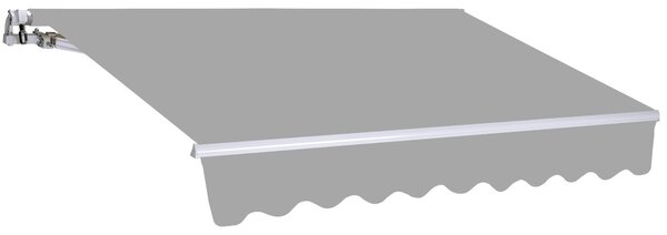 Tenda da Sole Barra Quadra 2x2,5m Tessuto in Poliestere Grigio Cenere