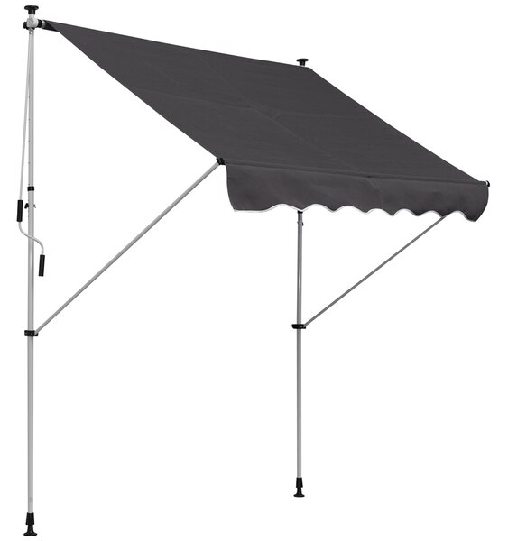 Tenda da Sole Avvolgibile 2x1,5m Grigia