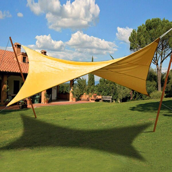 Tenda Vela Ombreggiante Quadrata 3,6x3,6m in Polietilene Ecrù