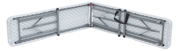 Panca Pieghevole per Catering 183x28x43 cm in Polietilene Bianca
