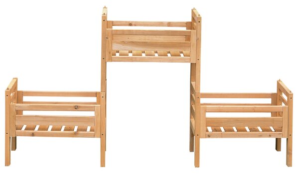 Portapiante Modulare 3 Livelli 50,8x22,8x40,6 cm in Legno di Abete Giallo
