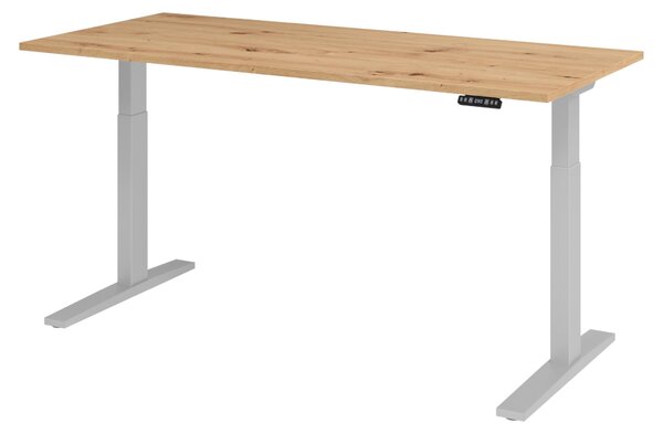 Scrivania elettrica bümö XMKA - Struttura: argento, finitura: rovere nodoso, dimensioni: 180 x 80 cm