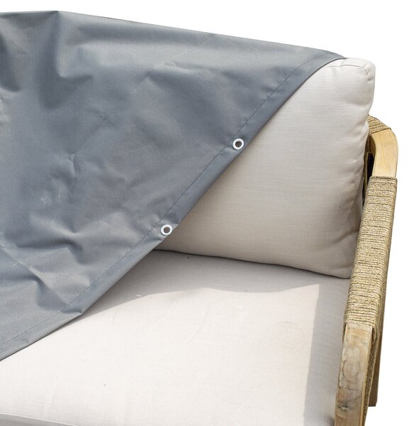 Telo Copertura per Lettino Prendisole 200x75x45 cm in Poliestere Grigio
