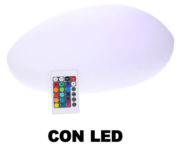 Lampada 12 Led Multicolor 51x37x20 cm in Polietilene Bianca