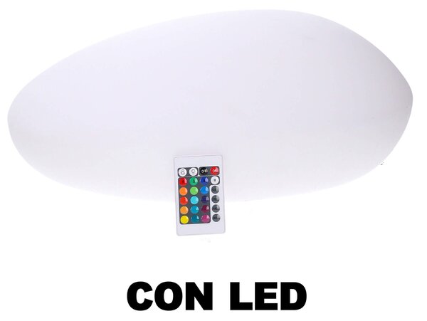 Lampada 12 Led Multicolor 40x30x15 cm in Polietilene Bianca