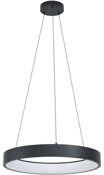 Crosslink MARGHERA-C lampada a sospensione nera H:110cm Ø:60cm dimmerabile 2700-6500K con funzione Connect regolabile in altezza
