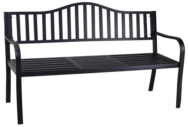 Panchina 3 Posti da Giardino 150x60x85 cm in Ferro Pesaro Antracite