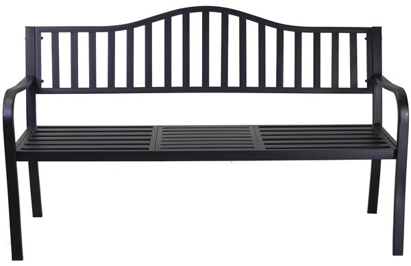 Panchina 3 Posti da Giardino 150x60x85 cm in Ferro Pesaro Antracite