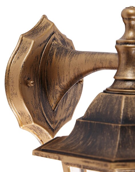 Lampada da parete per esterni in stile antico oro IP44 - New Haven