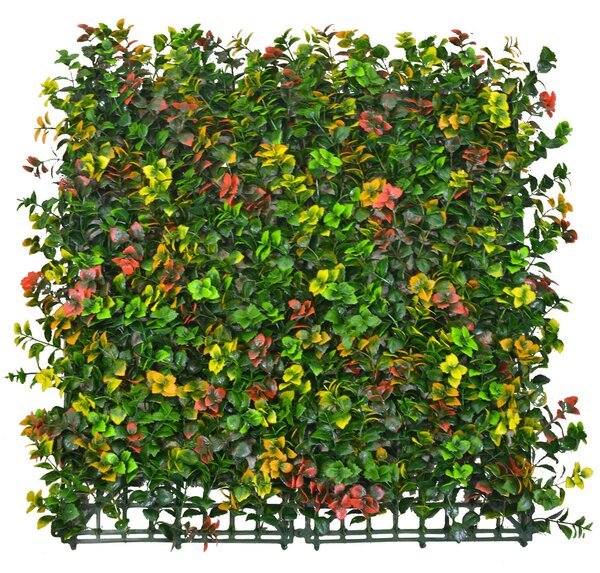 Parete Verde Verticale Artificiale 50x50 cm in Plastica Multicolor