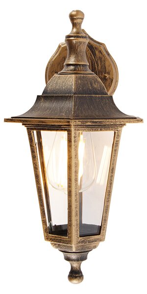 Lampada da parete per esterni in stile antico oro IP44 - New Haven