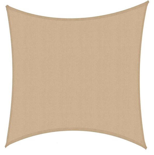 Tenda Vela Ombreggiante Quadrata 3x3m in Poliestere Sabbia