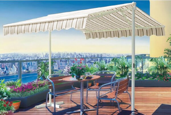 Tenda da Sole Doppia 3,95x3m in Poliestere Layton Beige