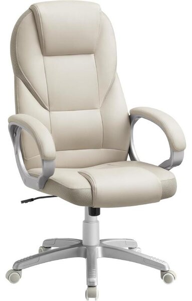 Sedia da ufficio ergonomica modello OBG022W01, color crema