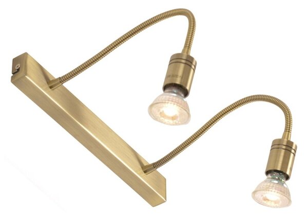 Applique classico illuminando frida ap2 gu10 led metallo orientabile - Illuminando