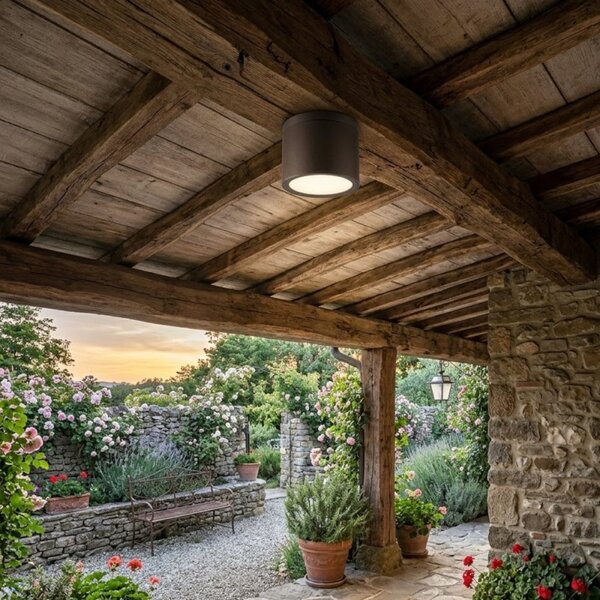 Plafoniera esterno promoingross gix t9 gx53 led ip65 alluminio vetro - Promoingross