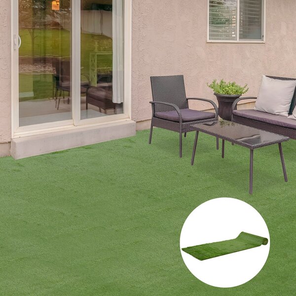 Erba Sintetica per Giardino 40 mm 4x1m Verde