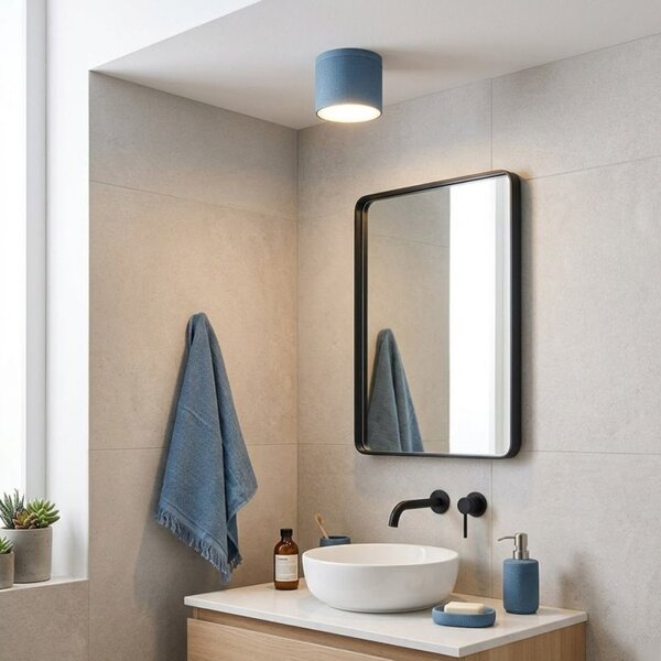 Plafoniera interno promoingross gix t9 gx53 led ip65 alluminio vetro - Promoingross