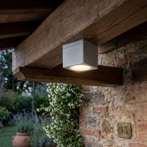 Plafoniera esterno promoingross gix q9 gx53 led ip65 alluminio vetro - Promoingross
