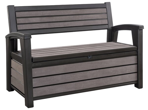 Panchina Contenitore da Giardino 132,7x89x61,2 cm in Resina Keter Hudson Bench Antracite