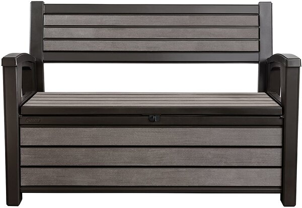 Panchina Contenitore da Giardino 132,7x89x61,2 cm in Resina Keter Hudson Bench Antracite