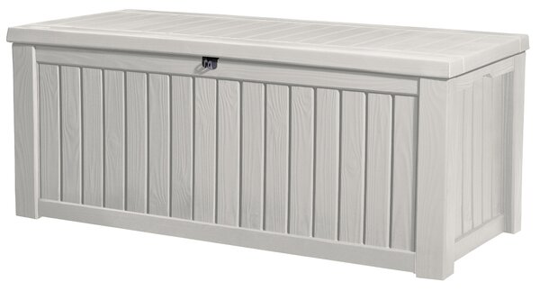 Baule Cassapanca da Esterno 155x64,4x72,4 cm in Resina Keter Pool Box 150G Bianco