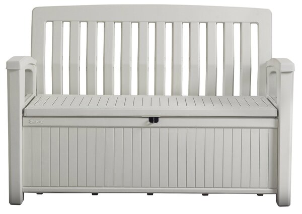 Panchina Contenitore da Giardino 132x89x61,2 cm in Resina Keter Patio Bench Bianca