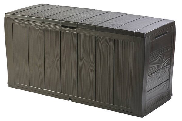 Baule Cassapanca da Esterno 117x58x45 cm in Resina Keter Sherwood Marrone