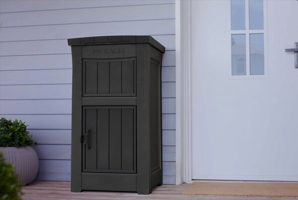 Mobile Raccolta Pacchi da Esterno 53,6x112x62 cm in Resina Keter Parcel Drop Box Antracite