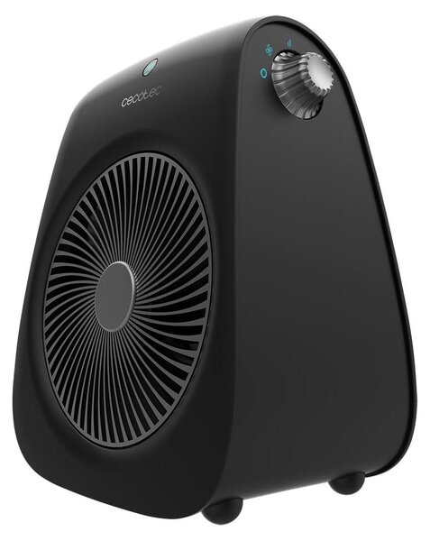 Stufa elettrica con ventola, 2000 W, 2 livelli di potenza, 3 modalità, protezione contro il surriscaldamento, ideale per ambienti fino a 20 m², colore nero