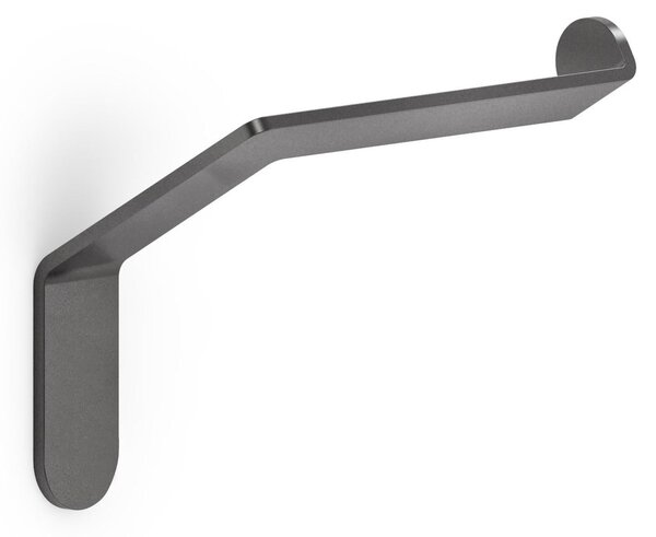 Portarotolo da bagno Linea B-LINE Dimensioni 14,6x8,1x h 11,5 cm stile minimale Acciaio verniciato a polvere nero Opaco Fissaggio ad incollo, colore NERO OPACO