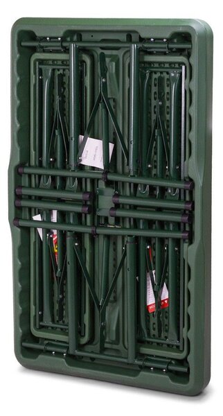 Set Birreria da Giardino Pieghevole Tavolo 105x69x64 cm 2 Panche in Polietilene Verde