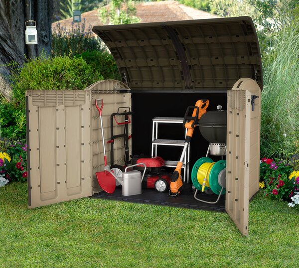 Armadio Porta Attrezzi da Giardino 177x134x113 cm in Resina Keter Store It Out Ultra Beige