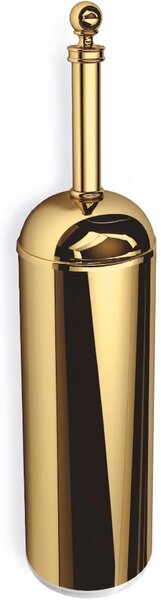 Portaspazzolino da appoggio o appeso da muro in Acciaio BRITISH Dimensioni 8,x8xh36,8 cm Stile Inglese Classico primo Novecento colore Oro