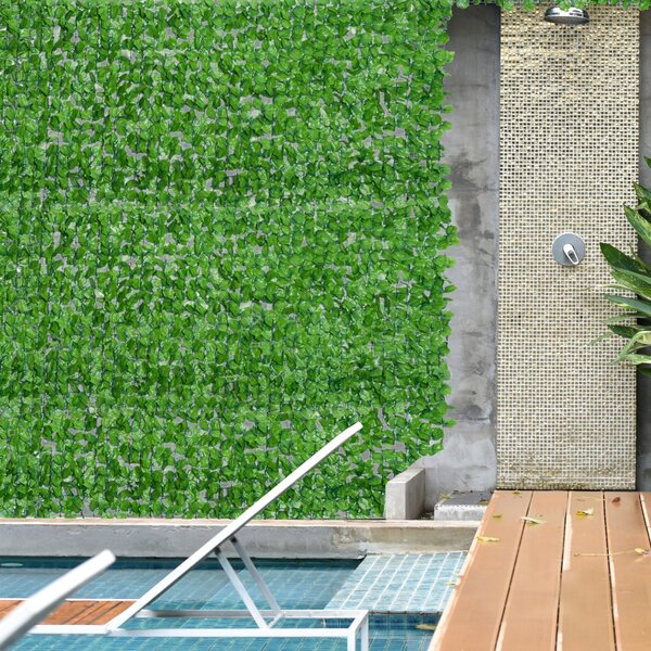 Arella Siepe Sintetica Artificiale 3x1m per Balcone e Giardino Foglie di Acero Verdi