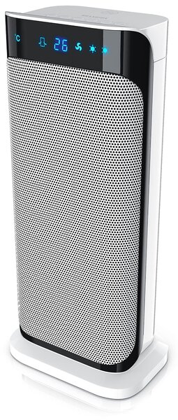 Stufa elettrica Vetroceramica con ventilatore, telecomando, 2000 W, oscillazione e timer