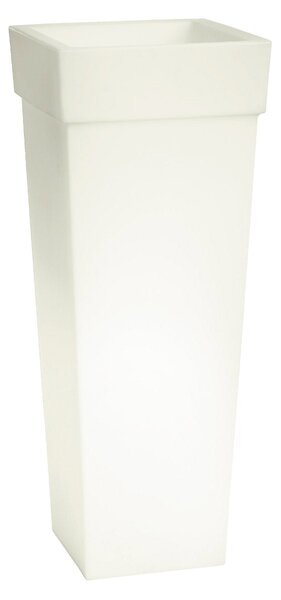 Vaso Luminoso da Giardino a LED 40x40x100 cm in Resina 5W Oak Bianco Caldo