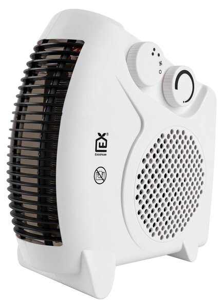 Stufa elettrica a ventola, 2000 W, bianca, portatile