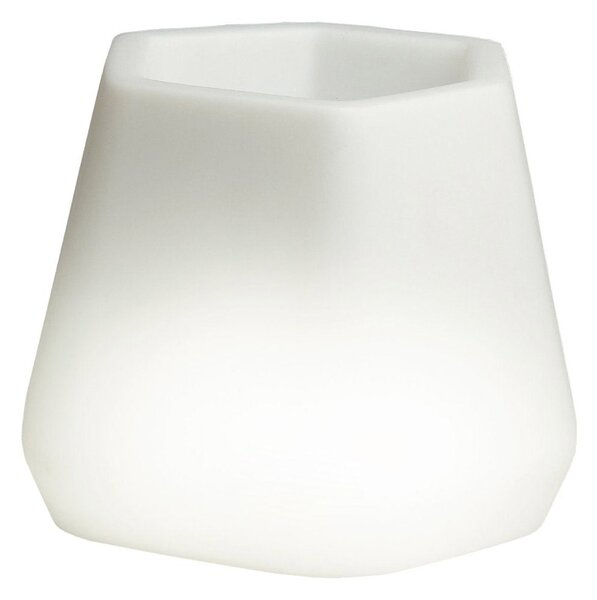 Vaso Luminoso da Giardino a LED 40x35x27 cm in Resina 5W Magnolia Bianco Caldo